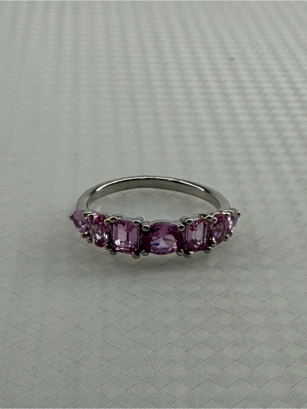 Bomb Party OG Ring Size 6 Silver Pink Stones